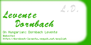 levente dornbach business card